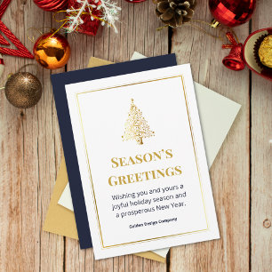 Tarjeta Festiva Elegante Personalizado profesional Logotipo Navida