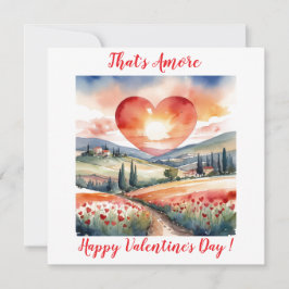 Tarjeta Festiva Elegante puesta de sol de San Valentín en Toscana,