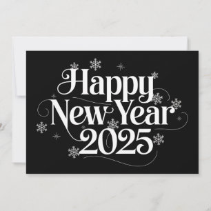 Tarjeta Festiva Elegante que Feliz Año Nuevo 2025