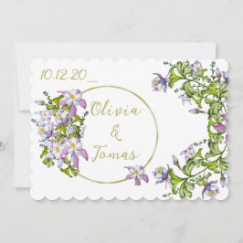 Tarjeta Festiva Elegante ramo de colinas acuáticas