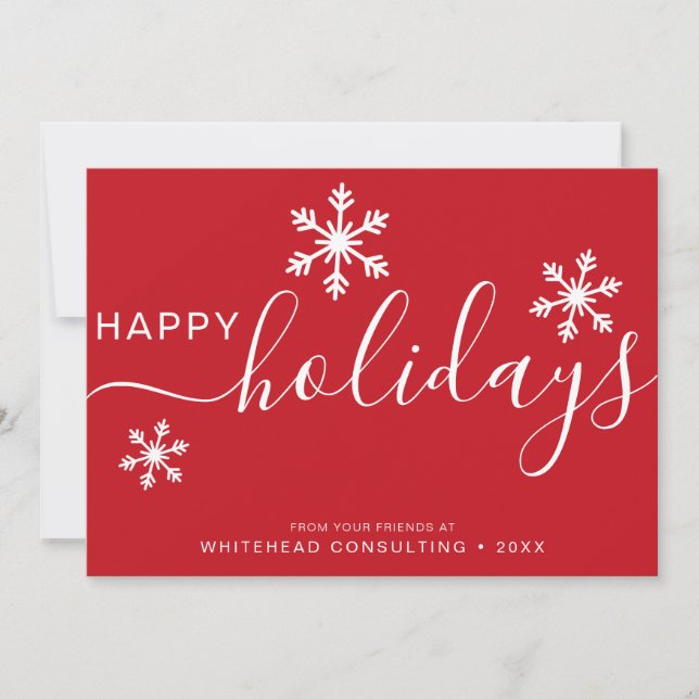 Tarjeta Festiva Elegante Red Feliz Festividad Saludable (Anverso)