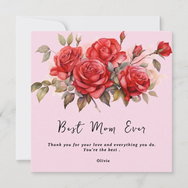 Tarjeta Festiva Elegante regalo de mamá | Perfecto para el Día de  (Anverso)