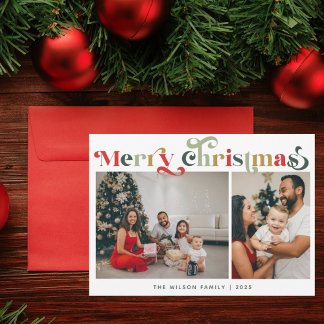 Tarjeta Festiva Elegante Retro Colorido 2 Foto