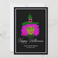 Elegante saludo de señalización de guión de bruja