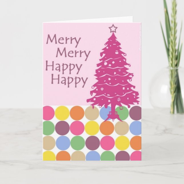 Tarjeta Festiva Elegante saludo de vacaciones (Anverso)