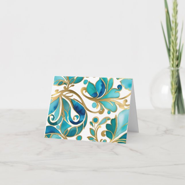 Tarjeta Festiva Elegante saludo general de vacaciones (Anverso)