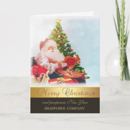 Tarjeta Festiva Elegante Santa Claus, Compañía del Pino