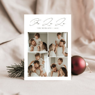 Tarjeta Festiva Elegante Script Fa La La Navidades 4 Foto