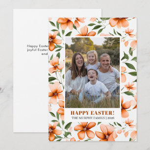Tarjeta Festiva Elegante Sencilla Colorida Floral Pascua Foto Fami