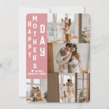 Elegante Sencillo Feliz Día de la Madre Collage de