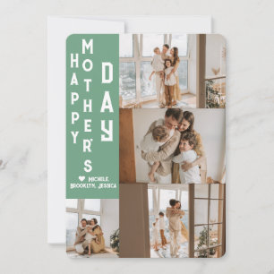 Tarjeta Festiva Elegante Sencillo Feliz Día de las Madres Fotograf