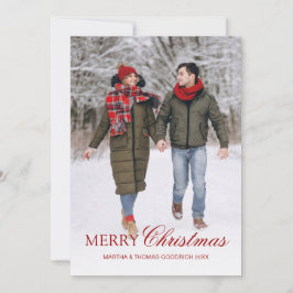 Tarjeta Festiva Elegante simple 1 Navidades de gradiente blanco fo