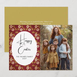 Tarjeta Festiva Elegante Simple Dulce floral de primavera retrato