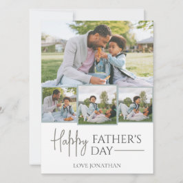 Tarjeta Festiva Elegante, simple, mejor papá, foto del día de los