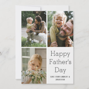 Tarjeta Festiva Elegante, simple, mejor papá que nunca padre Día 3