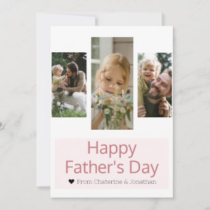 Tarjeta Festiva Elegante, simple, mejor papá que nunca padre Día 3