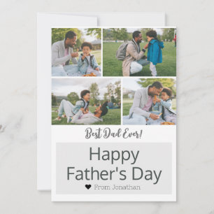 Tarjeta Festiva Elegante, simple, mejor papá que nunca padre Día 4