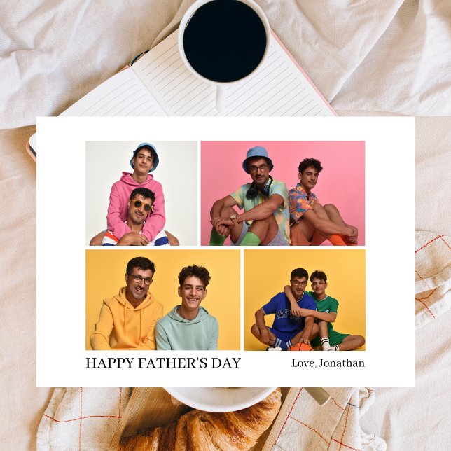 Tarjeta Festiva Elegante, simple, mejor papá que nunca padre Día 4 (Subido por el creador)