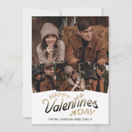 Tarjeta Festiva Elegante Simple Moderno Feliz Día de San Valentín 