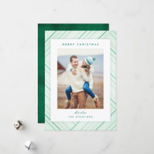 Elegante Stripes Green Family Photo
