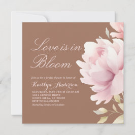 Tarjeta Festiva Elegante Terracota Floral Bridal Shower