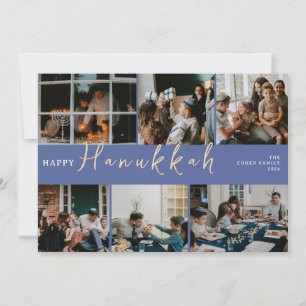 Tarjeta Festiva Elegante tipografía de Hanukkah Fotografía de la f