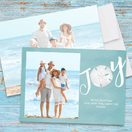 Tarjeta Festiva Elegante Típografía Personalizado Joy Turquoise Be