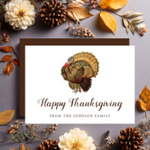 Elegante Turquía Feliz Día de Gracias