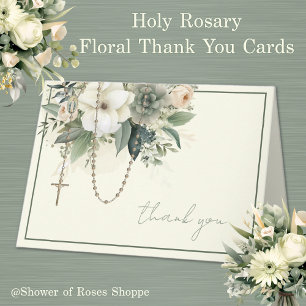 Tarjeta Festiva Elegante Virgen María Religiosa Católica Floral