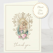 Elegante Virgen María Religiosa Católica Floral