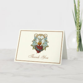 Tarjeta Festiva Elegante Virgen María Religiosa Floral Católica