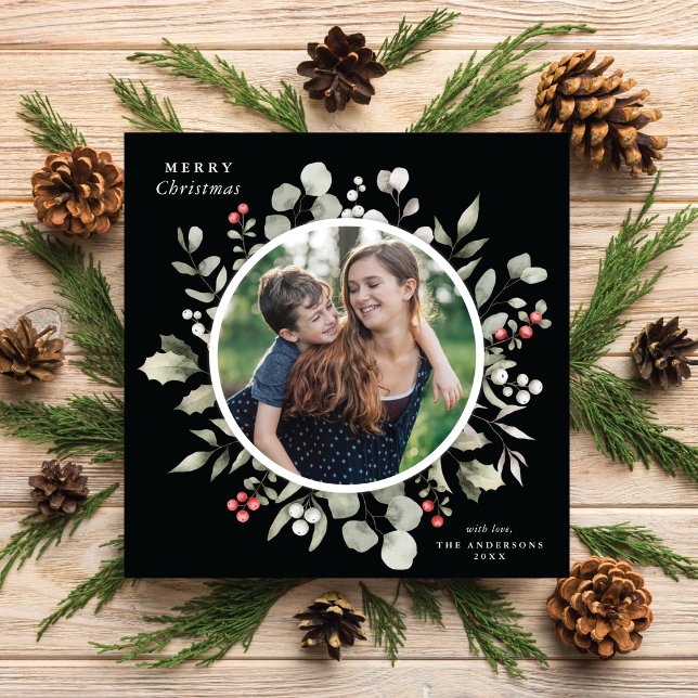 Tarjeta Festiva Elegante Wreath Wreath 1 de invierno (Subido por el creador)