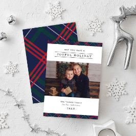 Tarjeta Festiva Elegante y alegre foto de la Marina Roja Verde Tar