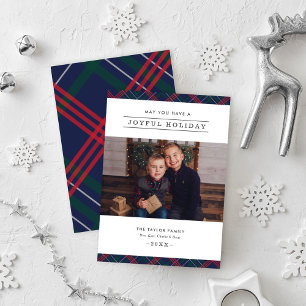 Tarjeta Festiva Elegante y alegre foto de la Marina Roja Verde Tar