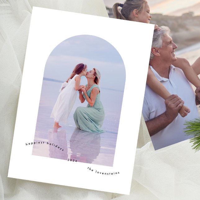 Tarjeta Festiva Elegante y elegante foto de arco mínimo más feliz (Subido por el creador)