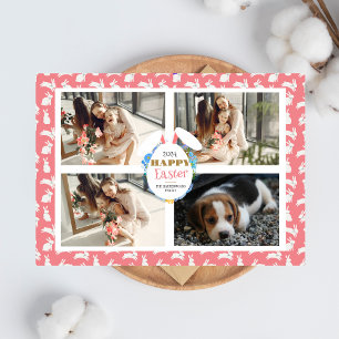 Tarjeta Festiva Elegante y feliz foto de la familia de los huevos 
