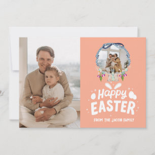 Tarjeta Festiva elegante y moderna familia de Pascua