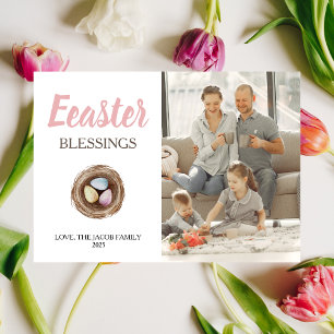 Tarjeta Festiva Elegante y moderna foto de guión de bendición de P