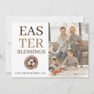 Tarjeta Festiva Elegante y moderna foto de guión de bendición de P