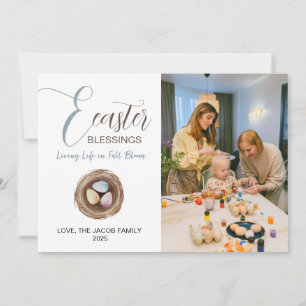 Tarjeta Festiva Elegante y moderna foto de guión de bendición de P