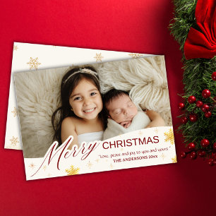 Tarjeta Festiva Elegante y moderno Ferry Christmas 1 foto copo de