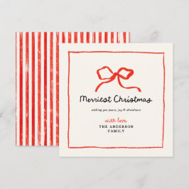 Tarjeta Festiva Elegante y moderno Navidades tradicionales del arc