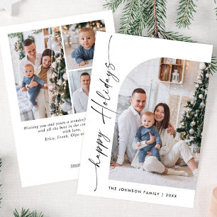 Tarjeta Festiva Elegante y sencillo, 2 Navidades de fotografía sal