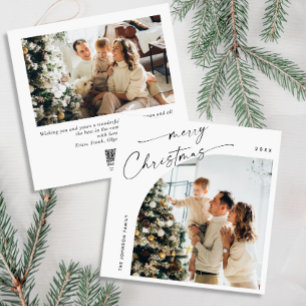 Tarjeta Festiva Elegante y sencillo, 2 Navidades de fotografía sal