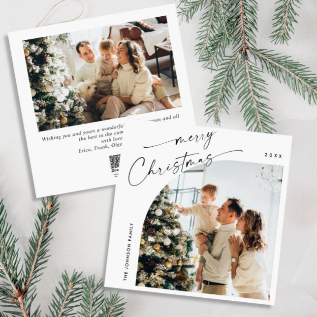 Tarjeta Festiva Elegante y sencillo, 2 Navidades de fotografía sal (Subido por el creador)