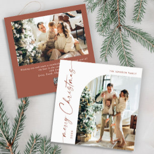 Tarjeta Festiva Elegante y sencillo, 2 Navidades de fotografía sal