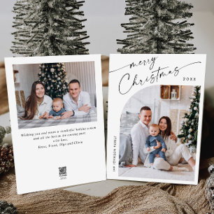 Tarjeta Festiva Elegante y sencillo, 2 Navidades de fotografía sal