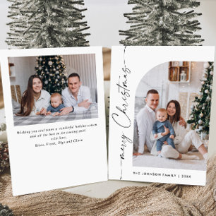 Tarjeta Festiva Elegante y sencillo, 2 Navidades de fotografía sal