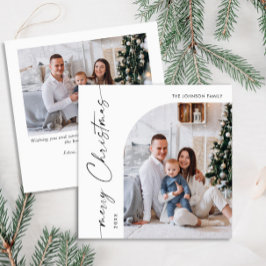 Tarjeta Festiva Elegante y sencillo, 2 Navidades de fotografía sal