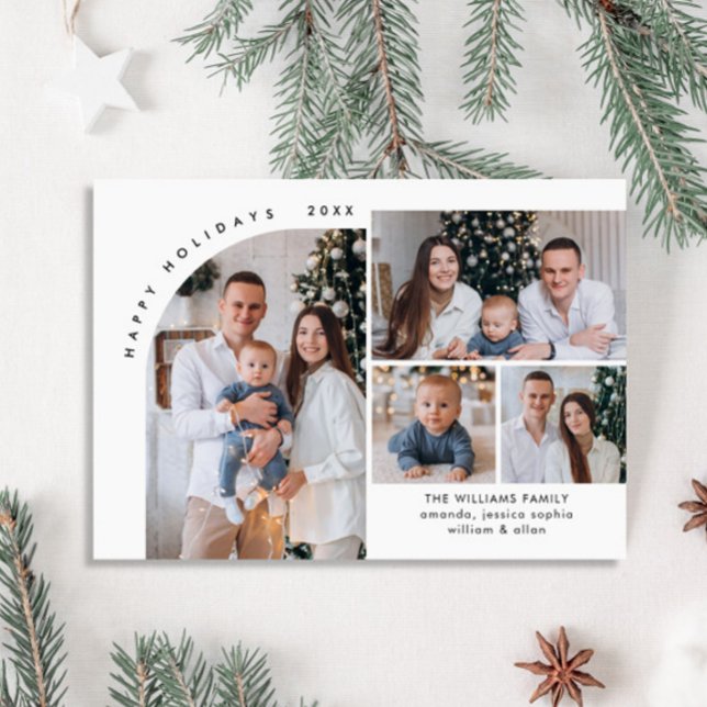 Tarjeta Festiva Elegante y simple 4 Navidades de FOTOS Saludos (Subido por el creador)